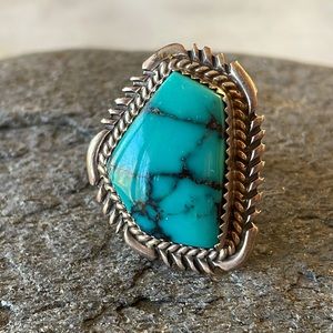 Vintage Navajo Native American Turquoise Ring